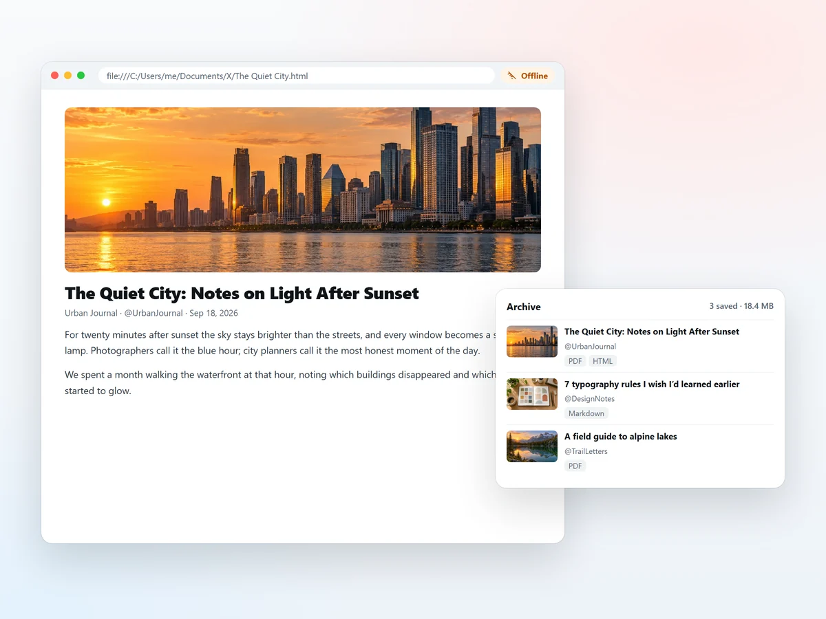 A Markdown article in X’s Article editor with the Markdown import icon next to Preview